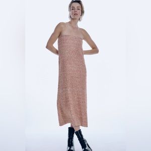 Zara Knit Strapless Dress
